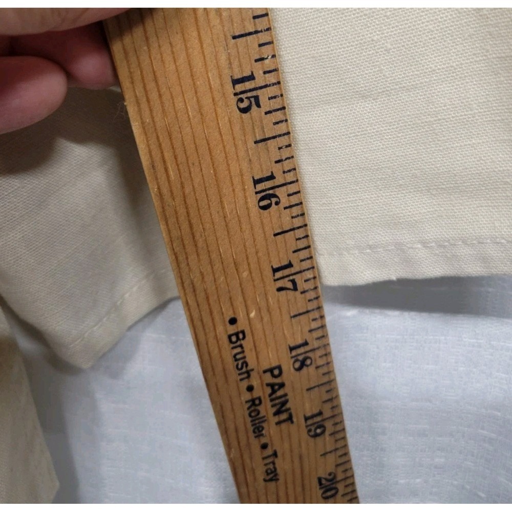 Vintage 90's Rocky Road Beige Twill Crop 3/4 Sleeve Open Front Jacket Womens 10 - Picture 8 of 10